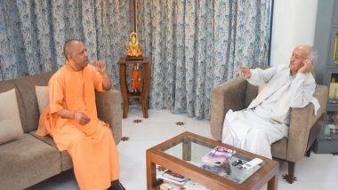 India News | Yogi Adityanath Calls on Maharashtra Governor, Pays Respects to Chhatrapati Shivaji Maharaj