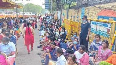 India News | Tamil Nadu: MRB Covid Nurses Continue to Protest Against Government, Demand Permanent Jobs