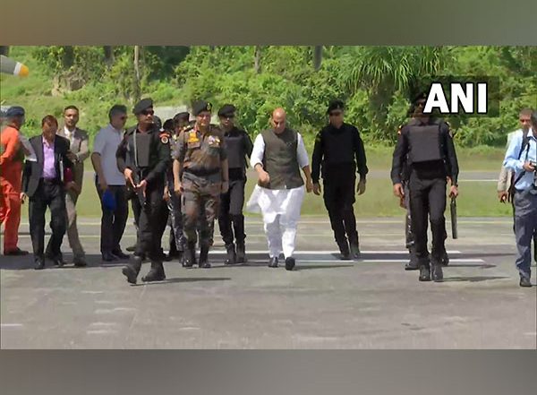 India News | Defence Min Rajnath Singh in Nicobar Island, Will Interact with A&N Command Units
