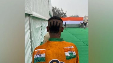 India News | Congress 'hand' Symbol Hairstyle, Costume Grab Attention in Bharat Jodo Yatra