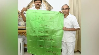 India News | Green Activist Satish Sikha Meets MP Joginpally Santosh Kumar in Hyderabad