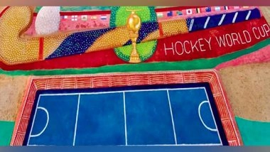 Sports News | Renowned Sand Artist Sudarsan Pattnaik Builds World's Biggest Hockey Stick on Mahanadi Banks, Cuttack