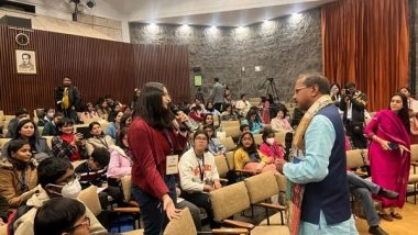 India News | Muskaan Literature Festival: Union Minister Mahendra Munjapara Interacts with Child Authors, Appreciates Their Hard Work
