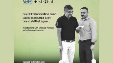 Business News | Str8bat, a Consumer Tech Company in Sports, Raises Funds from SucSEED Indovation