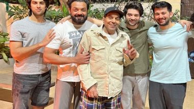 Lohri 2023: Dharmendra Celebrates the Auspicious Occasion With Grandsons, Son Bobby Deol Shares Pic on Instagram Wishing Fans ‘Happy Lohri’