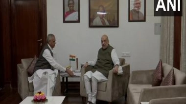 India News | Amit Shah Meets Gujarat Governor in Gandhinagar