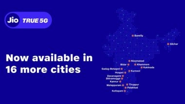 Business News | Jio Launches 5G Services in 16 More Cities, Takes Total Count to 134
