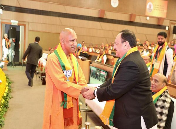 India News | CM Yogi Congratulates Nadda as BJP Chief Gets Extension of Tenure
