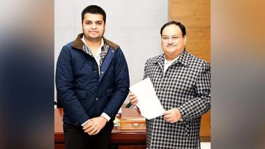 Business News | Recently Appointed Chairman of GCNI Shubham Chaudhary Meets BJP National President JP NADDA