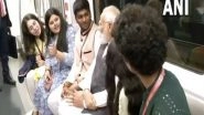 India News | PM Takes Ride in Mumbai Metro; Interacts with Students, Daily Commuters