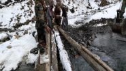 India News | J-K: Army Builds Wooden Bridge to Facilitate Movement of Locals of Ghaggar Hill Village