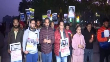 India News | Chandigarh Youth Congress Support Wrestlers' Protest Through Candle March