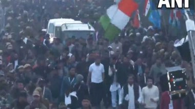 India News | J-K: Bharat Jodo Yatra Resumes from Hiranagar in Kathua District