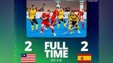 Sports News | Men's Hockey WC: Spain Edges Past Malaysia 4-3 on Penalties, Sets Clash with Australia in QFs