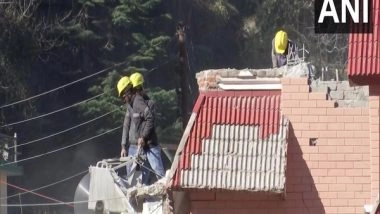 India News | Joshimath Land Subsidence: Demolition Work Continues in Affected Areas