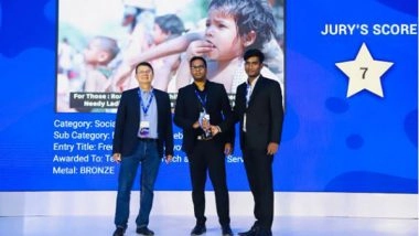 Business News | Teamology Wins the Best Use of Facebook Award at Afaqs Digies Digital Awards 2023 for 'Free Food for Everyone' Ad Campaign