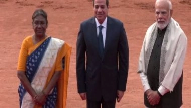 India News | President Murmu, PM Modi Welcome Egyptian President at Rashtrapati Bhavan
