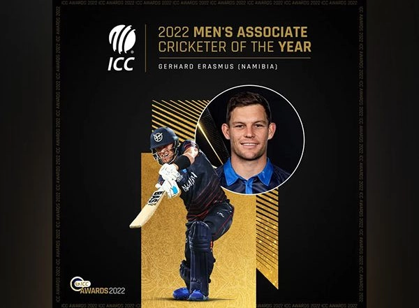 Sports News | Namibia's Gerhard Erasmus Crowned as ICC Men's Associate Cricketer of the Year 2022