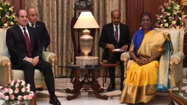 World News | President Murmu Hosts Egyptian President, Appreciates Egypt's Role in Promoting Peace, Prosperity, Stability in West Asia