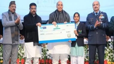 India News | Union Ministers Rajnath Singh, Dharmendra Pradhan Felicitate Super 25 Awardees of 'Veer Gatha 2.0' Contest