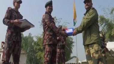 India News | BSF Exchanges Sweets with Pakistan Rangers, Border Guard Bangladesh at Int'l Border on Republic Day