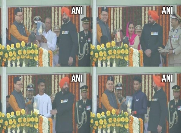 India News | U'khand CM Dhami Honours Driver, Conductor Who Saved Rishabh Pant's Life