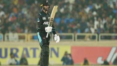 Sports News | New Zealand Pose Challenging 176/6 Against India in 1st T20I, Conway, Mitchell Play Gritty Knocks