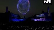 Beating Retreat Ceremony 2023: Delhi Sky Dazzles with Light and Drone Show (Watch Video)