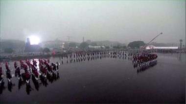 India News | Indian Tunes Based on Ragas, Drone Show Among Highlights of Beating Retreat Ceremony at Vijay Chowk