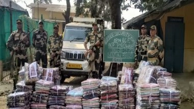 India News | BSF Foils Bid to Smuggle Sarees Worth Rs 22 Lakh from Meghalaya to Bangladesh