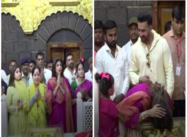 Shilpa Shetty and Raj Kundra Visit the Holy Shirdi Sai Baba Temple to Seek Blessings