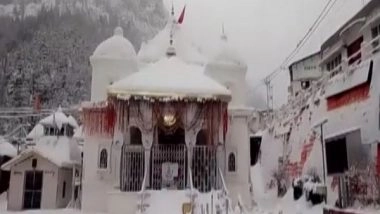 India News | Uttarakhand's Gangotri Temple Enveloped in Thick Blanket of Snow