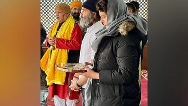 India News | J-K: Rahul-Priyanka Gandhi Visit Kheer Bhawani Durga Temple