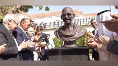 World News | UAE Minister Unveils Bust of Mahatma Gandhi in Dubai, Calls India 'close Friend'