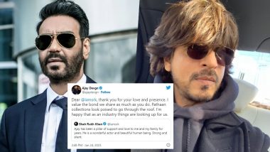Shah Rukh Khan and Ajay Devgn’s Heartwarming Twitter Convo Ahead of Pathaan Release Is a Positive Sign for Bollywood!