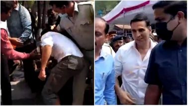 Akshay Kumar Visits Shirdi’s Sai Baba Temple; Video of Actor Helping a Fan Who Falls Down While Trying To Greet Him Is Winning Over Internet – WATCH