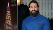 Al Burj Tower Lights Up for Superstar Yash on His 37th Birthday (Watch Video)