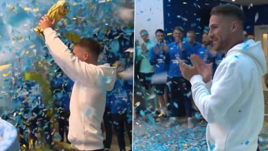 Alexis Mac Allister, FIFA World Cup Winner With Argentina, Receives Unique Welcome Upon Return to Brighton (Watch Video)