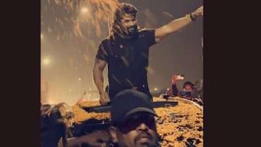 Pushpa 2: Allu Arjun Arrives In Vizag For An Action Sequence Shoot, Receives Warm Welcome From Fans (Watch Video)