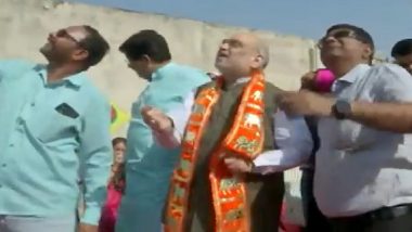 Makar Sankranti 2023: Home Minister Amit Shah Flies Kite in Ahmedabad (Watch Video)