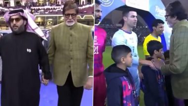 Amitabh Bachchan Shares His Experience Watching Football Legends ‘Cristiano Ronaldo, Lionel Messi, Mbappé, Neymar All Playing Together’ in Riyadh (Watch Video)