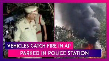 Andhra Pradesh: Vehicles Parked In The Kancharapalem Police Station In Visakhapatnam Catch Fire; Probe Underway
