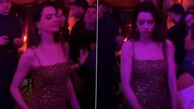 Anne Hathaway Serves Hotness As She Grooves in a Leopard Mini at Paris Fashion Week's Party (Watch Videos)