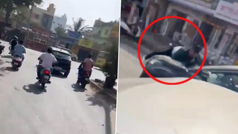 Man Dragged On Cars Bonnet In Bengaluru 5 Including Woman Who Was