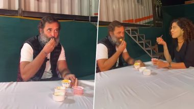 Rahul Gandhi Finishes Four Ice Creams in One Go, Says ‘Khatam, Tata, Goodbye’ (Watch Viral Video)