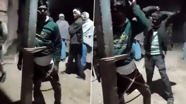 Uttar Pradesh Shocker: Man Accused of Molestation Tied to Pole and Beaten With Sticks in Balrampur (Disturbing Video)