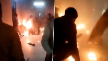 Uttar Pradesh Shocker: Man Sets Himself Ablaze After Being Harassed by Tehsildar and BJP Leader in Barabanki, Disturbing Video Goes Viral