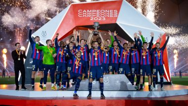 Real Madrid 1–3 Barcelona, Spanish Super Cup 2022–23 Final: Catalan Giants Clinch Supercopa de Espana Title With Dominant El Clasico Victory (Watch Goal Video Highlights)
