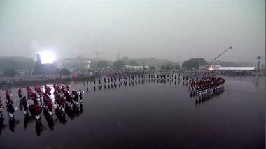 Beating Retreat Ceremony 2023 Video: Indian Tunes Based on Ragas, Drone Show Among Highlights of Annual Event at Vijay Chowk in Delhi