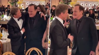 Golden Globes 2023: Quentin Tarantino and Brad Pitt Spotted Together at the Awards Function; Video Goes Viral